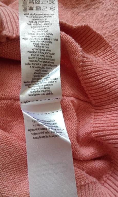 Lososový bavlnený svetrík f&f, f&f,122