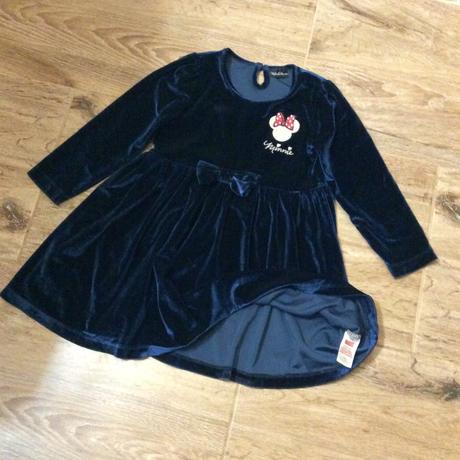 Sametkové šaty s myškou minnie, disney,104