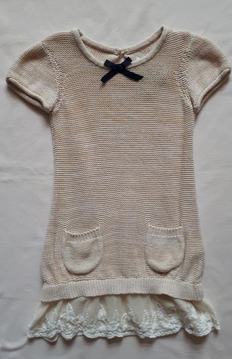 Dětské béžové šaty, šatičky s legínama, vel.98/104, rocha.little.rocha,98