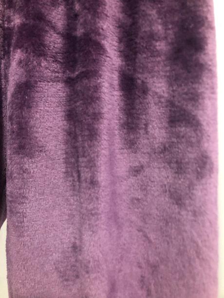 Fialové plyšové tepláky, s