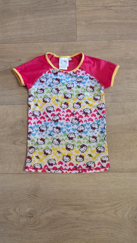 T469  plavkové tričko hello kitty samrio vel. 110, hello kitty,110