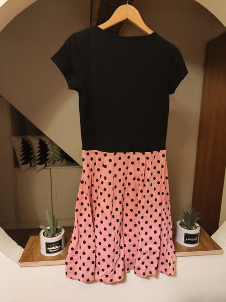 Bavlněné šaty s puntíky 164/170, s/m, bonprix,164