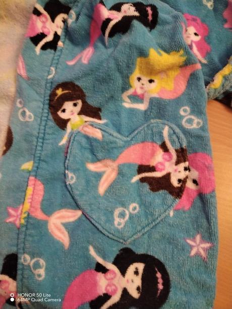 Modrý froté župan, velikost 104, 104