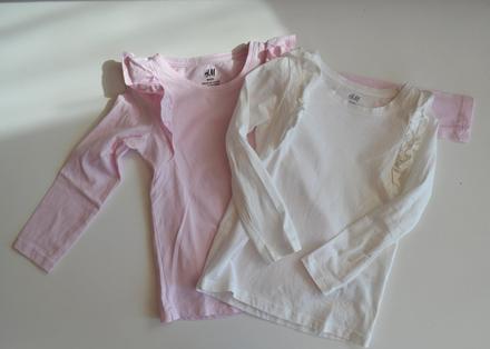 Trička s volánky 2ks, h&m,98