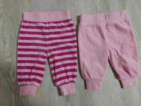 Dívčí froté tepláky vel.62, 2ks, 62