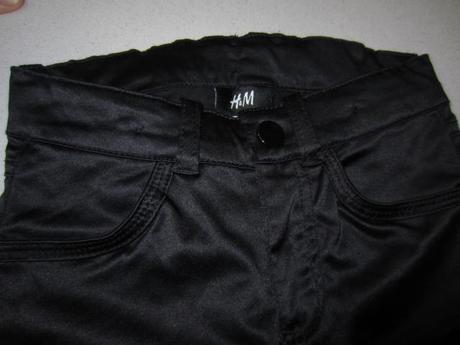 Luxusní lesklé černé kalhoty, , h&m,104