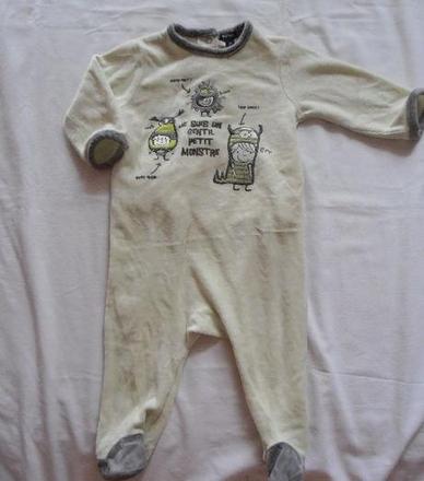 P152.zelenkavé sametové dupačky 6-9 měs., 74