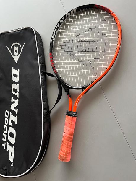 Tenisová raketa dunlop force  21 oranžová s obalem, dunlop