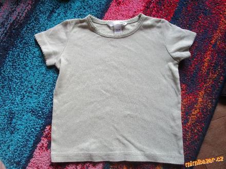 Zelinkavé tričko krátký rukáv, 86