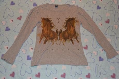128 134 zara bavlněné triko s koníky, zara,134