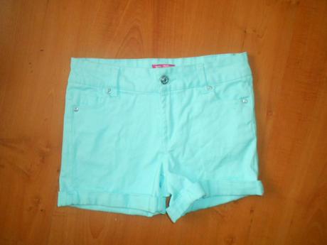 Tyrkysové kratasy vel. 158, 158