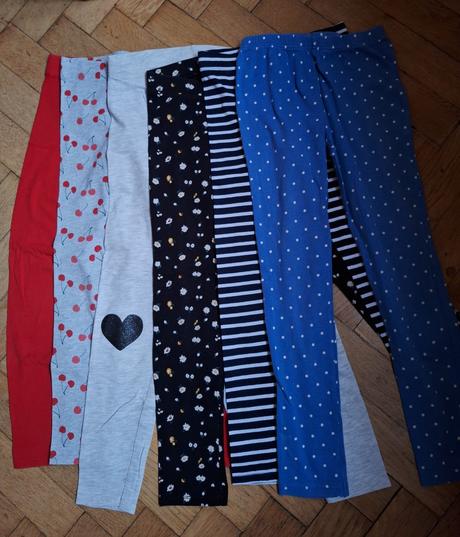 Legíny dívčí kalhoty set sada mix vel. 134 / 140, marks & spencer,134