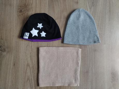 2x čepice 1x nákrčník dámské, zara,m