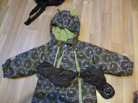 Zimní kombinéza s rukavicema vel. 6-9 m, 74