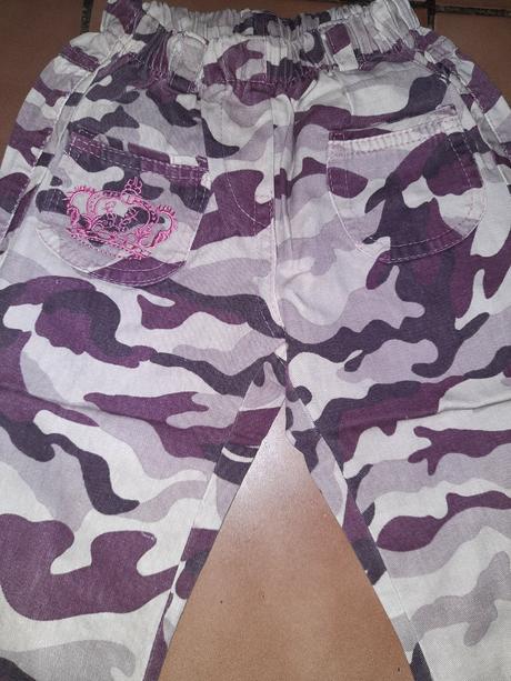 Dívčí maskáčové kalhoty vel. 92 - 98, 92