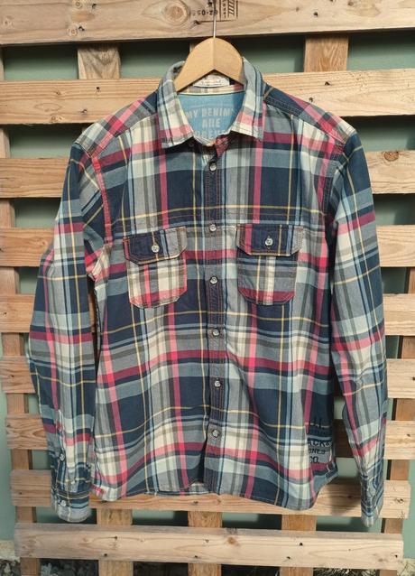 Jeansová káro košile jack&jones - vel.l, l