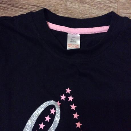 Bavlněné tričko se třpytkatým nápisem, matalan,122