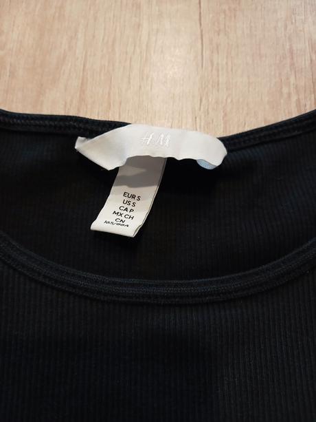 Žebrované tričko krátký rukáv hm vel. s, h&m,s
