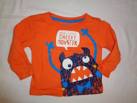 Luxusní oranžové tričko s příšerkou, rebel,80