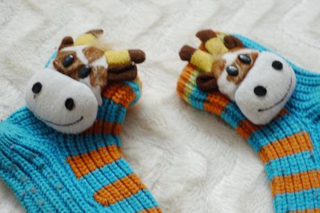 Teple ponozky s zirafkou - misto backurek-na doma, 26