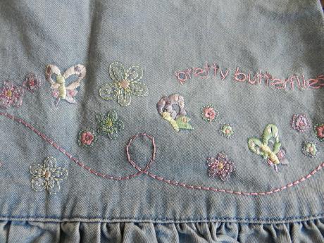 Šatičky riflové s motýlky, cherokee,86