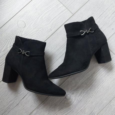 Černé semišové boty marco tozzi vel. 40, marco tozzi,40