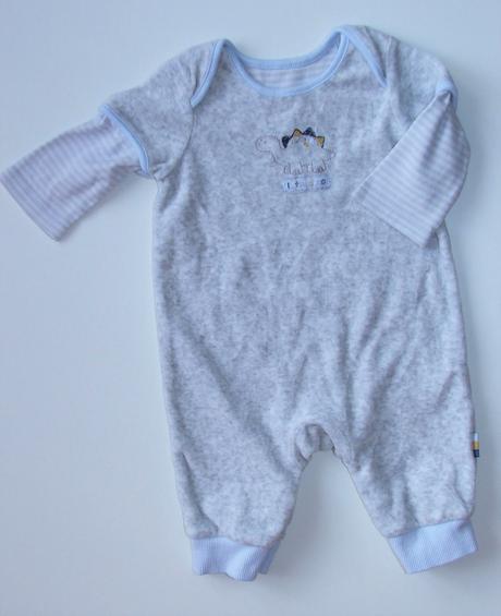J192 sametkový šedý overal vel. 62, mothercare,62