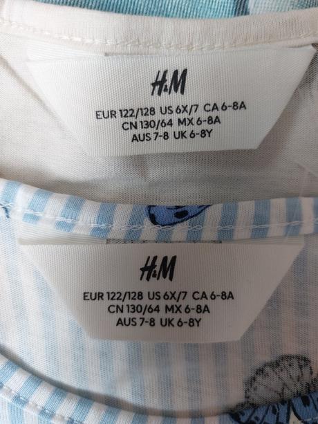 2x šaty motýlci, h&m,122