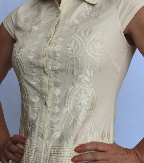 Letní bavlněné šaty s výšivkou love me vel. 36, s