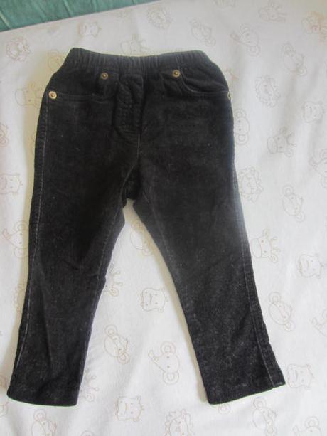 Černé manžestrové legínky, george,80