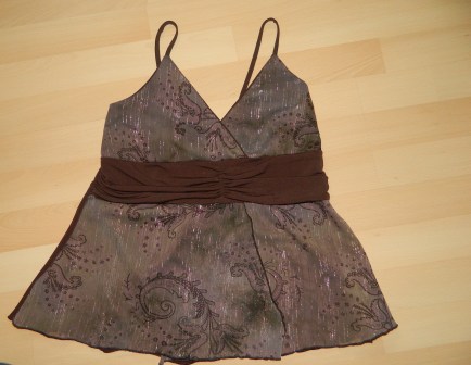 Společenský hnědý top , 42