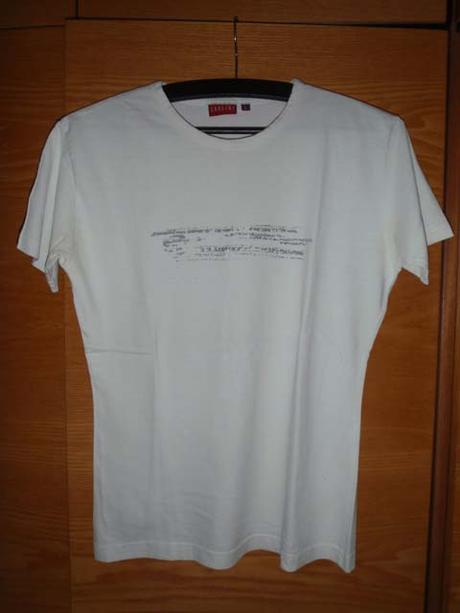 Bílé triko se stříbrným potiskem, zn. sarlini, l