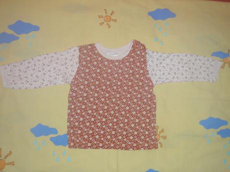 Kytkované tričko, dlouhý rukáv, h&m,74