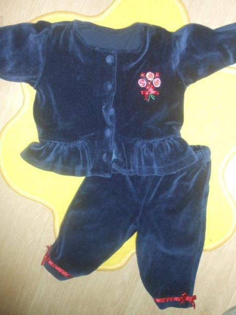 Sametový komplet, h&m,68