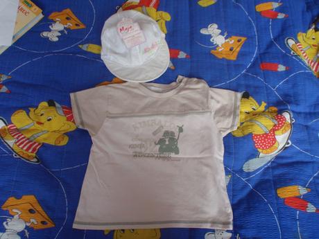 Letní oblečení, kalhoty, triko, kšiltovka, 104