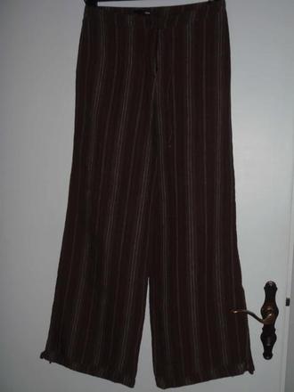 Lněné kalhoty, h&m,34