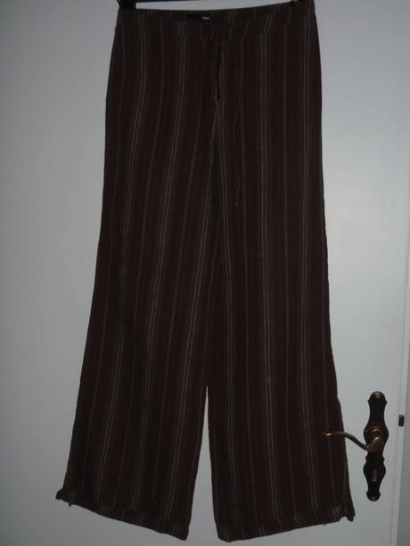 Lněné kalhoty, h&m,34