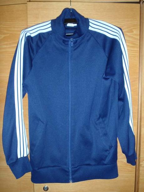 Tm. modrá tepláková retro bunda, xl