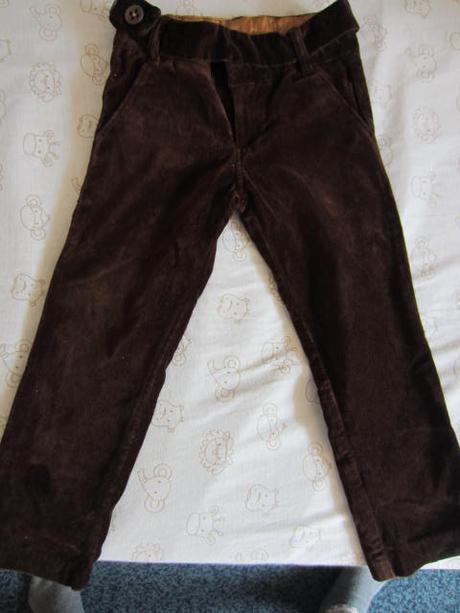 Čokoládové sametové kalhoty, zara,104