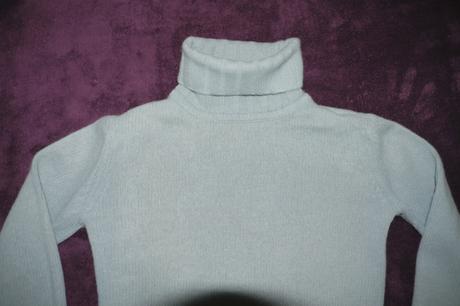 Svetle modry svetr s rolakem, mango,xs