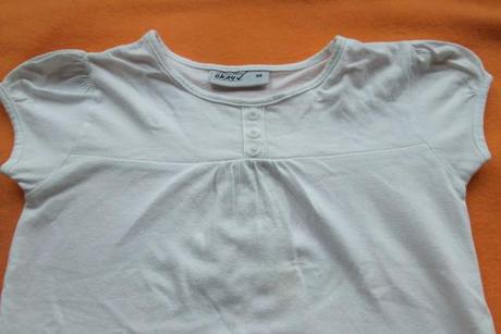 Bílé bavlněné tričko s krátkým rukávem , kik,98