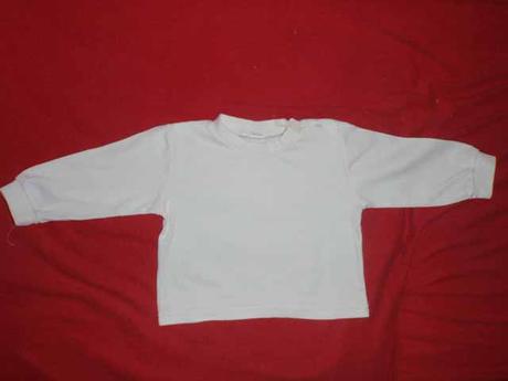 Sv. růžové - téměř bílé triko dl. rukáv, 68