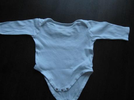 Bílé body, dlouhý rukáv - 6-9měsíců, f&f,74
