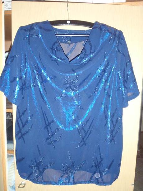 Nejen těhotenská tm modrá halena, xxl