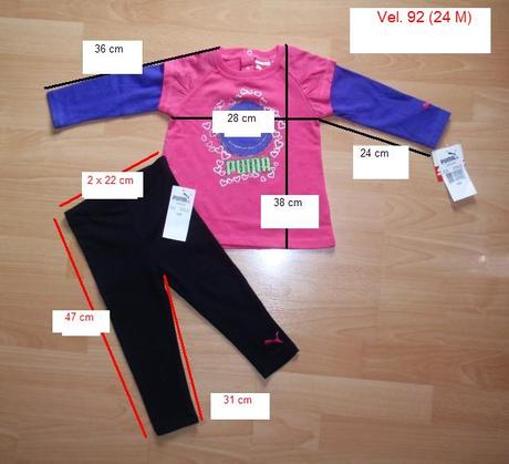 Komplet tričko a legíny (2 roky), puma,92