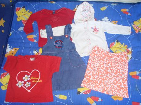 Balík oblečení pro holčičku, 10 ks, 86–98