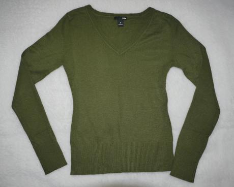 Khaki lehky svetrik, h&m,s