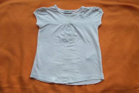 Bílé bavlněné tričko s krátkým rukávem , kik,98