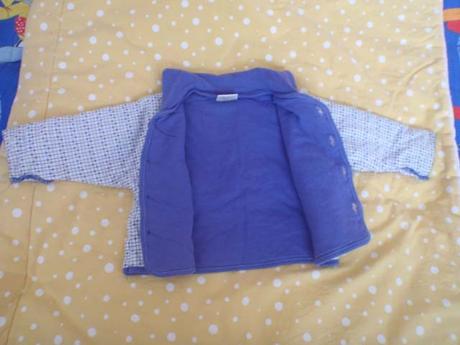 Fialový oteplený kabátek, , 68