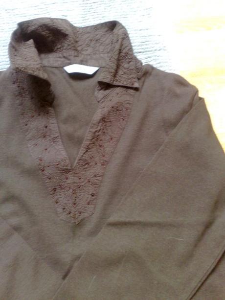 2x čokládově hnědé tričko, halenka, next,40